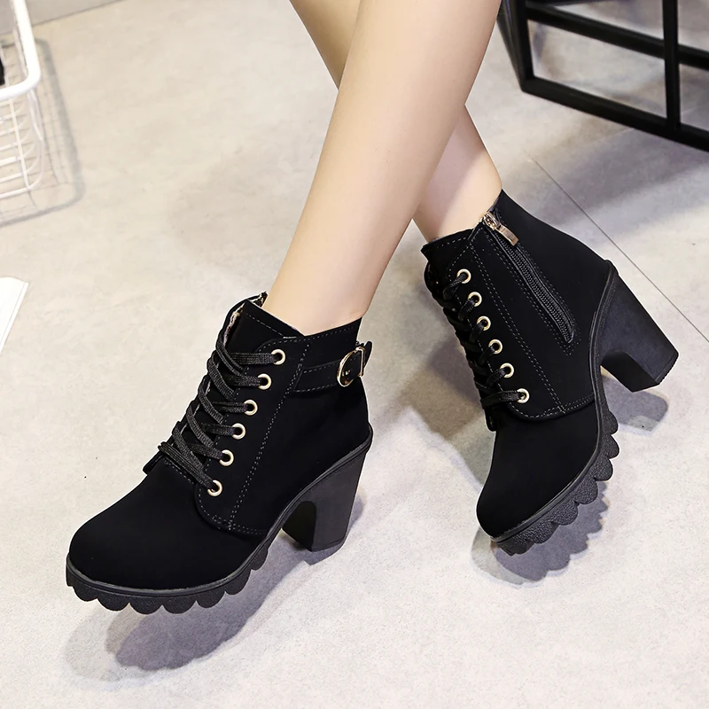 Women High Heel Boots Fashion Ankle Boots For Women Boots 2018 Winter Boots Female Autumn Thick With Square Heel Women booties
Women High Heel Boots Fashion Ankle Boots For Women Boots 2018 Winter Boots Female Autumn Thick With Square Heel Women booties