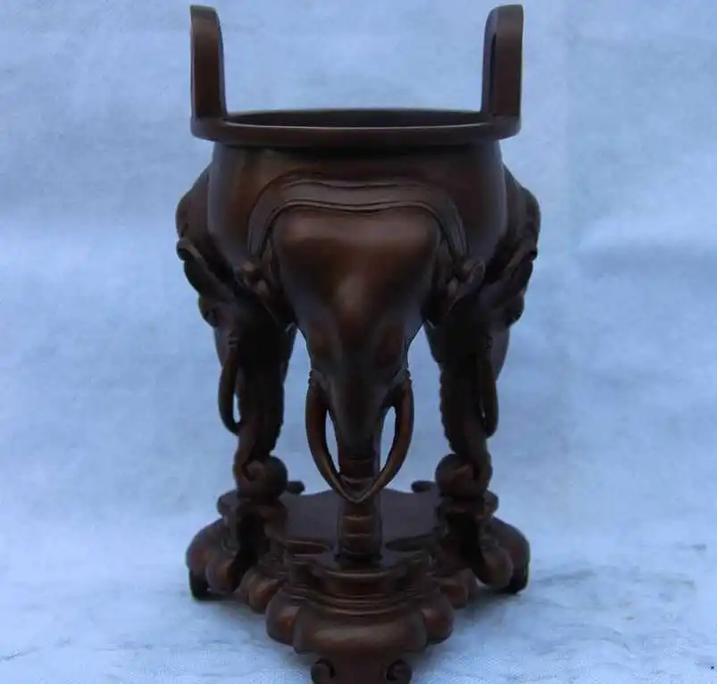 China Palace Buddhism Pure Red Copper Elephant Ding Royal Incense Burner Censer
China Palace Buddhism Pure Red Copper Elephant Ding Royal Incense Burner Censer