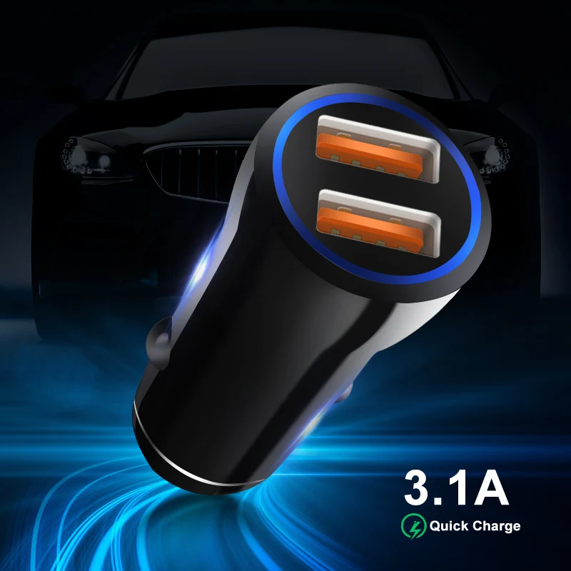 ANBES Car Charger Quick Charge 3.0 2.0 Mobile Phone Charger Fast Car Charger for iPhone XS Max Samsung 2 Port USB Phone Chargers
ANBES Car Charger Quick Charge 3.0 2.0 Mobile Phone Charger Fast Car Charger for iPhone XS Max Samsung 2 Port USB Phone Chargers