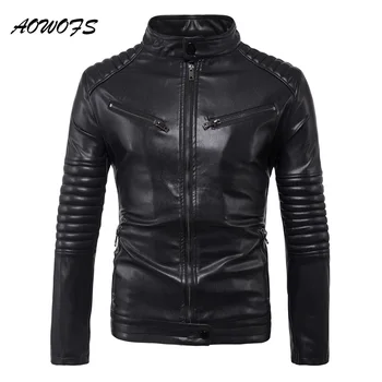AOWOFS Autumn Moto Vintage Mens Jackets Coat Motorcycle Male Leather Jacket Men Stand Collar PU Leather Black Plus Size 5XL
AOWOFS Autumn Moto Vintage Mens Jackets Coat Motorcycle Male Leather Jacket Men Stand Collar PU Leather Black Plus Size 5XL
