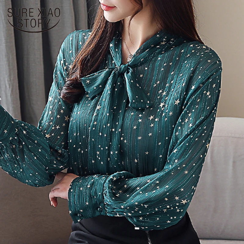fashion Spring 2019 women blouses long sleeve women shirts stars print chiffon blouse shirt womens tops and blouses 1815 50
fashion Spring 2019 women blouses long sleeve women shirts stars print chiffon blouse shirt womens tops and blouses 1815 50