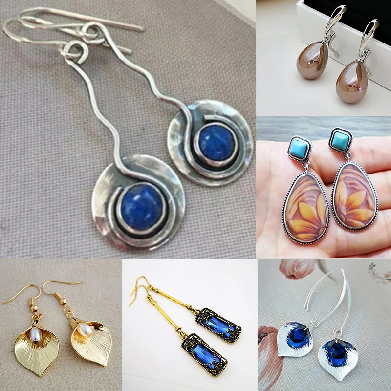 Fashion Resin Beads Girls Earring Flower Vintage Ethnic Boho Alloy Women Drop Earrings Metal Geometric Pendant Weddings
Fashion Resin Beads Girls Earring Flower Vintage Ethnic Boho Alloy Women Drop Earrings Metal Geometric Pendant Weddings