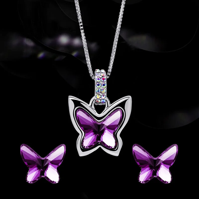 Original Crystals From Austrian Mini Butterfly Pendant Necklace Earrings Cute Jewelry Sets Women Accessories Gifts
Original Crystals From Austrian Mini Butterfly Pendant Necklace Earrings Cute Jewelry Sets Women Accessories Gifts