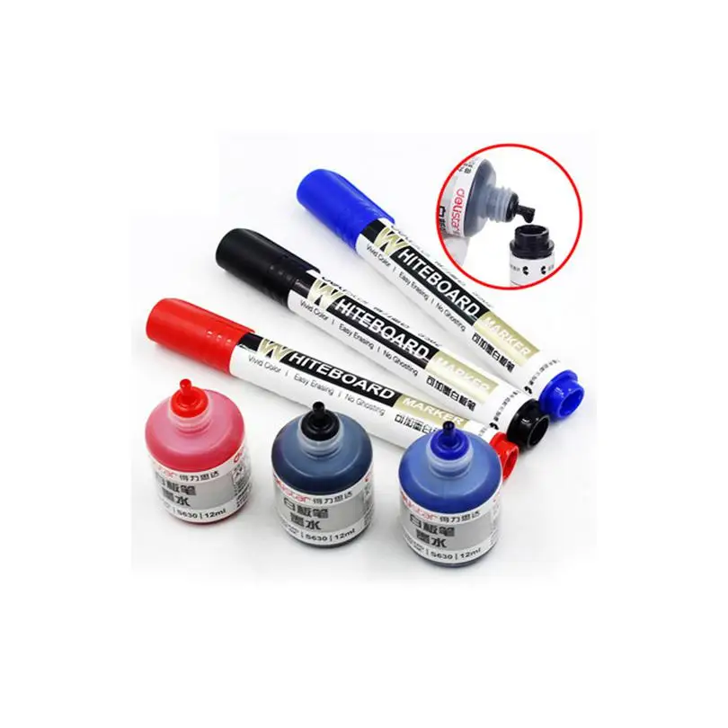 Deli Erasable Whiteboard Marker Pen 1pcs Whiteboard + 1 Bottle Ink Set Office Dry Erase Markers Blue Black Red Office Supplies
Deli Erasable Whiteboard Marker Pen 1pcs Whiteboard + 1 Bottle Ink Set Office Dry Erase Markers Blue Black Red Office Supplies