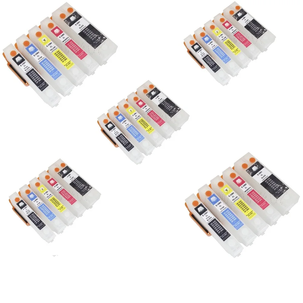 

INK WAY 5SETS REFILLABLE CARTRIDGES for Epson Expression Premium XP-830 XP-635 XP-900 XP-530 XP-630 XP-640 XP-540 XP-645