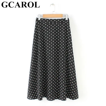 GCAROL Women Elegant Polka Dot Long Skirt Big Hem Width Polyester Lining A-Line Style Pleated Skirt For 4 Season
GCAROL Women Elegant Polka Dot Long Skirt Big Hem Width Polyester Lining A-Line Style Pleated Skirt For 4 Season