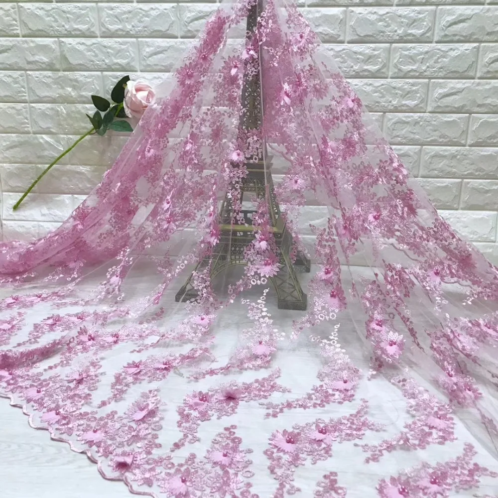 popular 3D flowers design good quality embroidered french lace fabric with beads for wedding or party dress jyde032
popular 3D flowers design good quality embroidered french lace fabric with beads for wedding or party dress jyde032