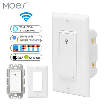 WiFi Smart Wall Light Switch Mobile APP Remote Control No Hub Required Works with Amazon Alexa Google Home IFTTT smart home
WiFi Smart Wall Light Switch Mobile APP Remote Control No Hub Required Works with Amazon Alexa Google Home IFTTT smart home