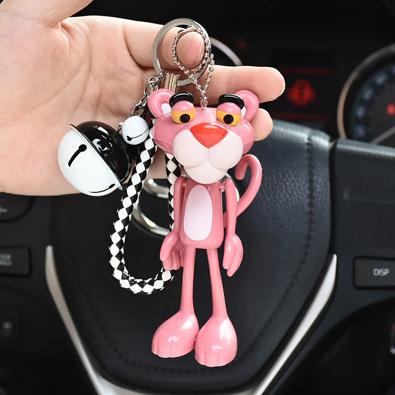 Cartoon Cute Animal Anime Pink Panther Keychain Rabbit Fur Ball Pom Pom Key Rings Bells Key Chains Women Car Bag Charms Pendan
Cartoon Cute Animal Anime Pink Panther Keychain Rabbit Fur Ball Pom Pom Key Rings Bells Key Chains Women Car Bag Charms Pendan