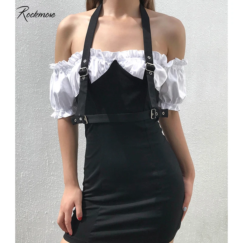 Rockmore Summer Halter Bodycon Backless Slash Neck Dress Women Patchwork Dress Sexy Short Sleeve Mini Dresses Female Casual 2019
Rockmore Summer Halter Bodycon Backless Slash Neck Dress Women Patchwork Dress Sexy Short Sleeve Mini Dresses Female Casual 2019