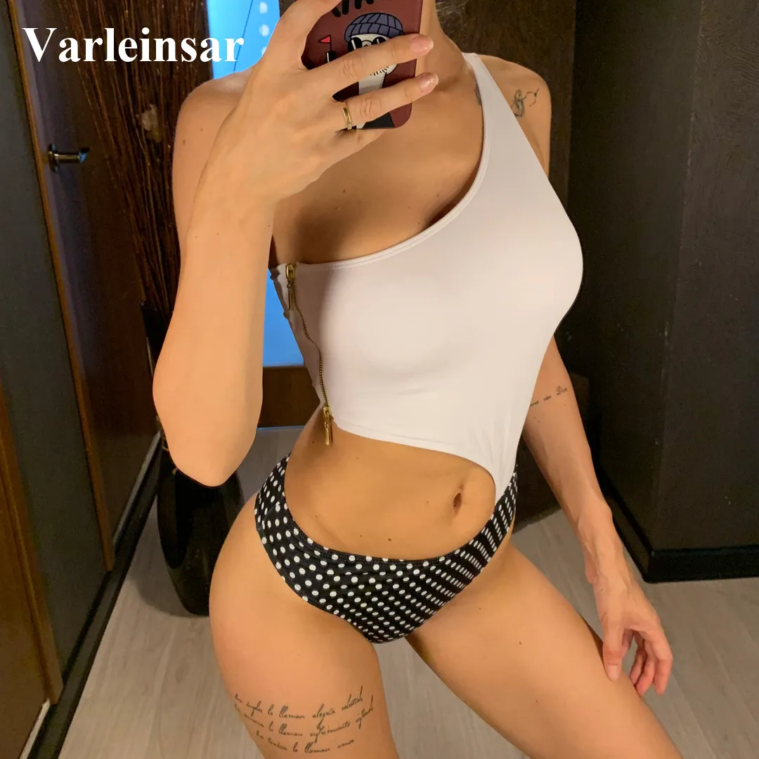 NEW 2019 Women Swimwear Polka Dot One Shoulder One Piece Swimsuit Female Bather High Waist Bathing Suit Swim V1394
NEW 2019 Women Swimwear Polka Dot One Shoulder One Piece Swimsuit Female Bather High Waist Bathing Suit Swim V1394