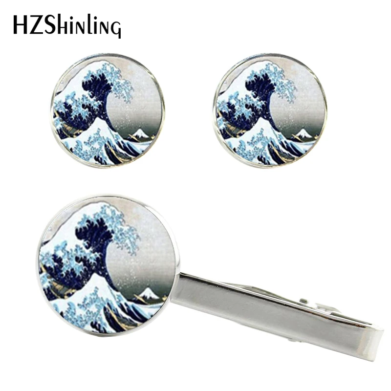 2017 New The Great Wave at Kanagawa Clips and Cufflinks Tidal Waves Tie Clip Silver Hand craft Cufflink Gifts Men CT-00100
2017 New The Great Wave at Kanagawa Clips and Cufflinks Tidal Waves Tie Clip Silver Hand craft Cufflink Gifts Men CT-00100