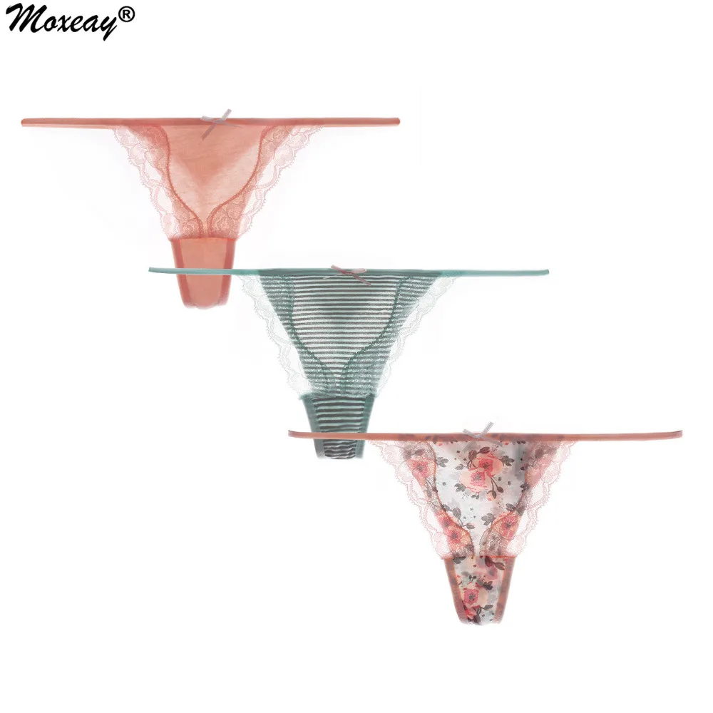 Pack of 3pcs Moxeay Underwear Womens Thongs Soft Lace Floral Sexy Panties G-string T-back Thong Panty -Color Random S M L size
Pack of 3pcs Moxeay Underwear Womens Thongs Soft Lace Floral Sexy Panties G-string T-back Thong Panty -Color Random S M L size