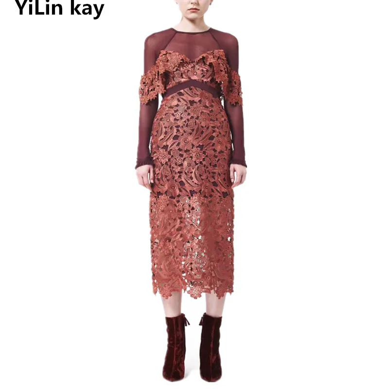 YiLin kay 2019 High-end custom self portrait spring New orange color hollowed-out hook flower splicing dress
YiLin kay 2019 High-end custom self portrait spring New orange color hollowed-out hook flower splicing dress