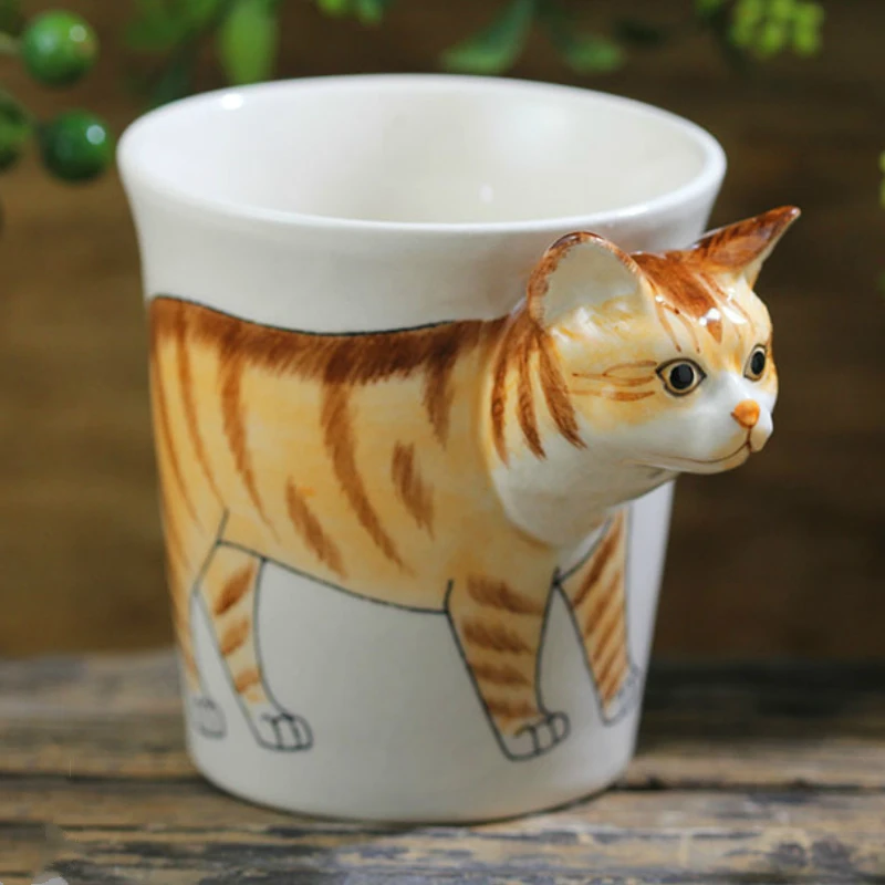Hand-painted animal mug Orange Tabby coffee cup Creative ceramic cup Cartoon stereo mug Cute cat cup
Hand-painted animal mug Orange Tabby coffee cup Creative ceramic cup Cartoon stereo mug Cute cat cup