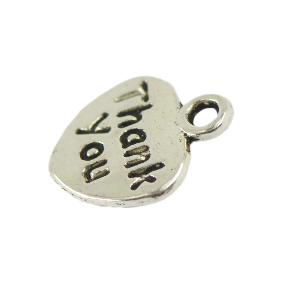 Pack of 50 Thank You Heart Charms Pendants DIY Necklaces Bracelets Earrings Making Label Tags Jewelry Pack of 50 Thank You Heart Charms Pendants DIY Necklaces Bracelets Earrings Making Label Tags Jewelry