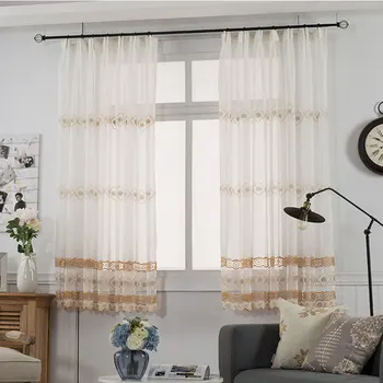 Embroidered Tulle Curtains For The Kitchen Pastoral Flower Pattern Window Decoration Sheer Short Curtain Panel Tg1601
Embroidered Tulle Curtains For The Kitchen Pastoral Flower Pattern Window Decoration Sheer Short Curtain Panel Tg1601