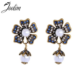 Joolim Jewelry Wholesale/ Antique Blue Flower Pearl Earring Elegant Earring Wholesale
Joolim Jewelry Wholesale/ Antique Blue Flower Pearl Earring Elegant Earring Wholesale