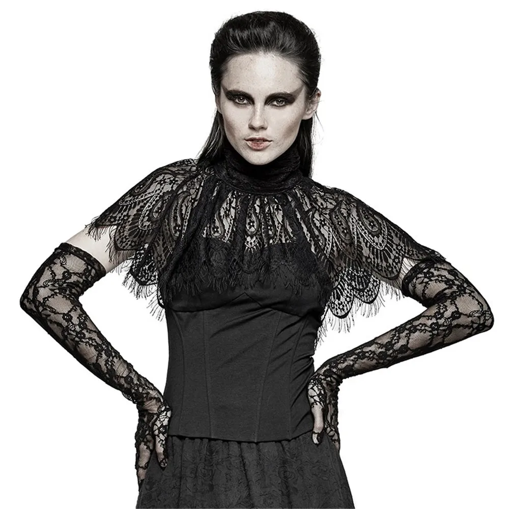 Gothic Asymmetric Peacock Cape Black Shirt Women Slim-fitting Shirts Punk Black Cotton Causal Tees Tops
Gothic Asymmetric Peacock Cape Black Shirt Women Slim-fitting Shirts Punk Black Cotton Causal Tees Tops