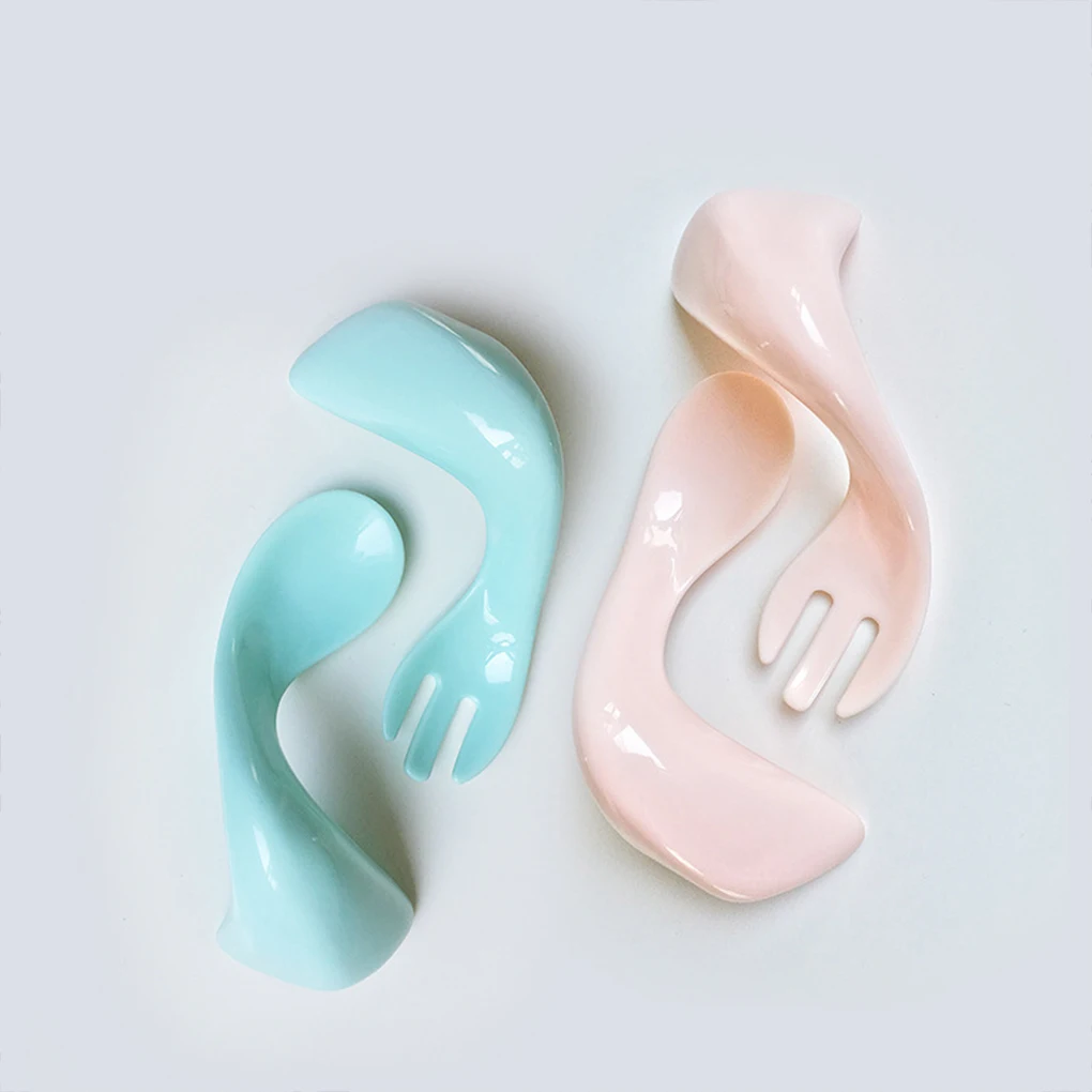 Children Training Helper Plastic Curve Spoon Fork Set Kid Tableware Flatware Kit Home Supplies
Children Training Helper Plastic Curve Spoon Fork Set Kid Tableware Flatware Kit Home Supplies