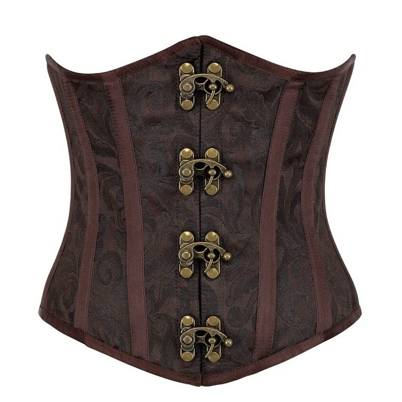 MOONIGHT S-2XL Steampunk Corsets Bustiers Sexy Brown Underbust Gothic Corset Steel Bone Bustiers With Button
MOONIGHT S-2XL Steampunk Corsets Bustiers Sexy Brown Underbust Gothic Corset Steel Bone Bustiers With Button