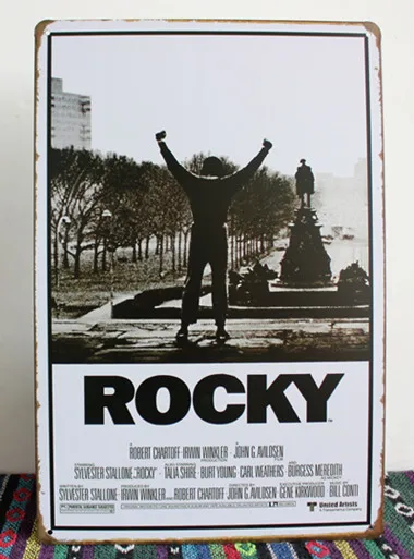 50pcs/lot Metal Sign shabby chic Hand Made High Quality ROCKY movie poster Vintage Enameled Metal Wall Sign tin sign Plaque 20x3
50pcs/lot Metal Sign shabby chic Hand Made High Quality ROCKY movie poster Vintage Enameled Metal Wall Sign tin sign Plaque 20x3