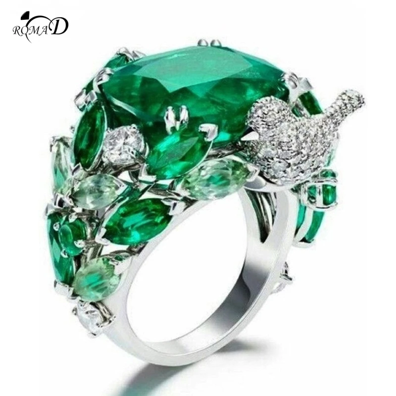 Large Green Stone Ring For Women Wedding Gift Luxury Jewelry Silver Color Cubic Zirconia Ring Bague Femme Anillos Mujer A30
Large Green Stone Ring For Women Wedding Gift Luxury Jewelry Silver Color Cubic Zirconia Ring Bague Femme Anillos Mujer A30