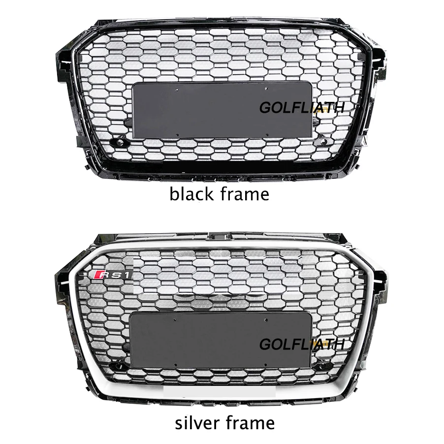 For A1 RS1 Racing Grills ABS Honeycomb Grill front grille with quattro for Audi A1 S1 RS1 front bumper 2016-2018
For A1 RS1 Racing Grills ABS Honeycomb Grill front grille with quattro for Audi A1 S1 RS1 front bumper 2016-2018