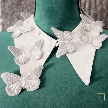 New Embroidery Flower Heart Shaped Collar Decoration Art Freshness Blue Cotton Flowers false Butterfly collar accessories
New Embroidery Flower Heart Shaped Collar Decoration Art Freshness Blue Cotton Flowers false Butterfly collar accessories