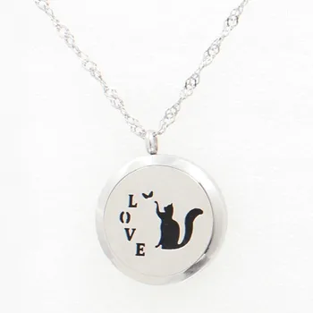 2Style Cat 30MM Essential Oil Diffuser Aromatherapy Pendant 316L Stainless Steel Perfume Locket Necklace Pendant With Free Pad
2Style Cat 30MM Essential Oil Diffuser Aromatherapy Pendant 316L Stainless Steel Perfume Locket Necklace Pendant With Free Pad