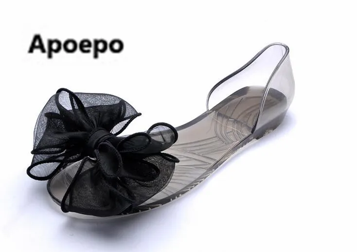 

Newest 2022 New style sandals summer butterfly-knot jelly shoes flat casual women shoes beach vacation comfortable 35-40 size