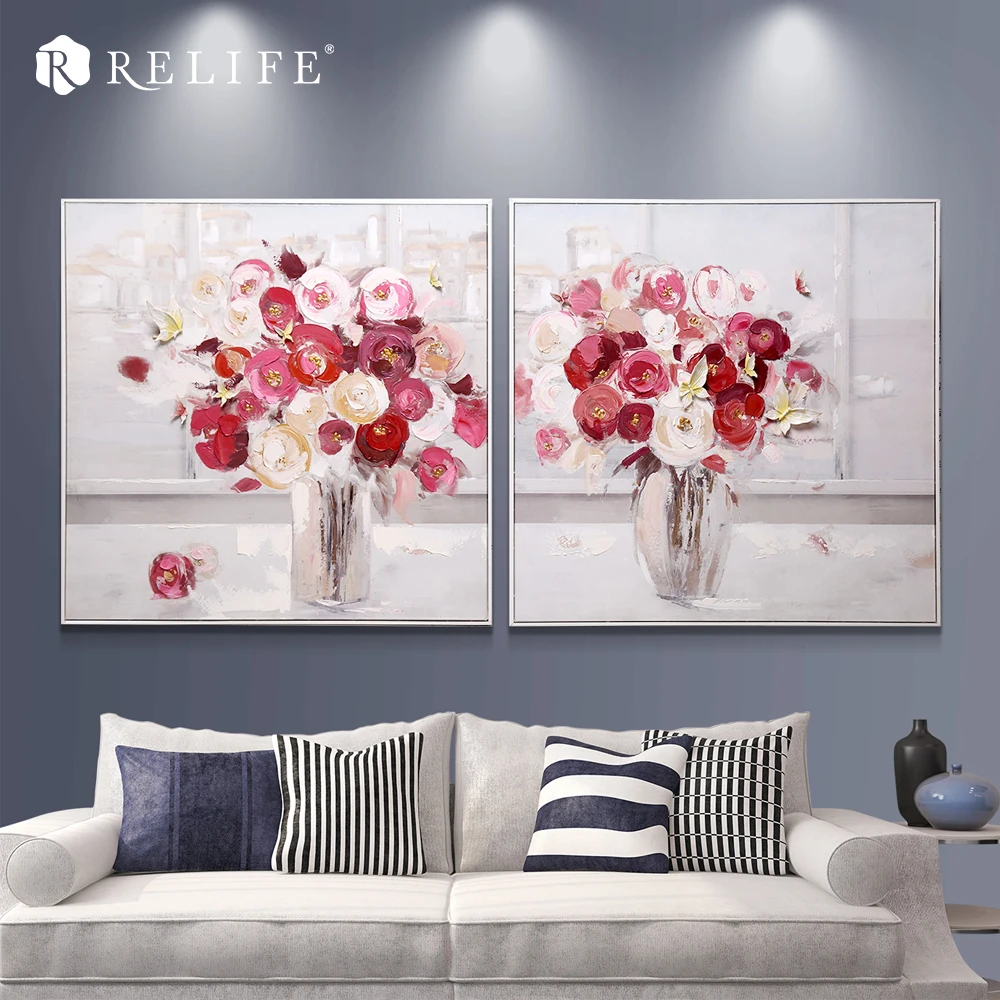 Flowers Handmade Modular Wall Painting on Canvas for Living Room Home Decoration Wall Art
Flowers Handmade Modular Wall Painting on Canvas for Living Room Home Decoration Wall Art