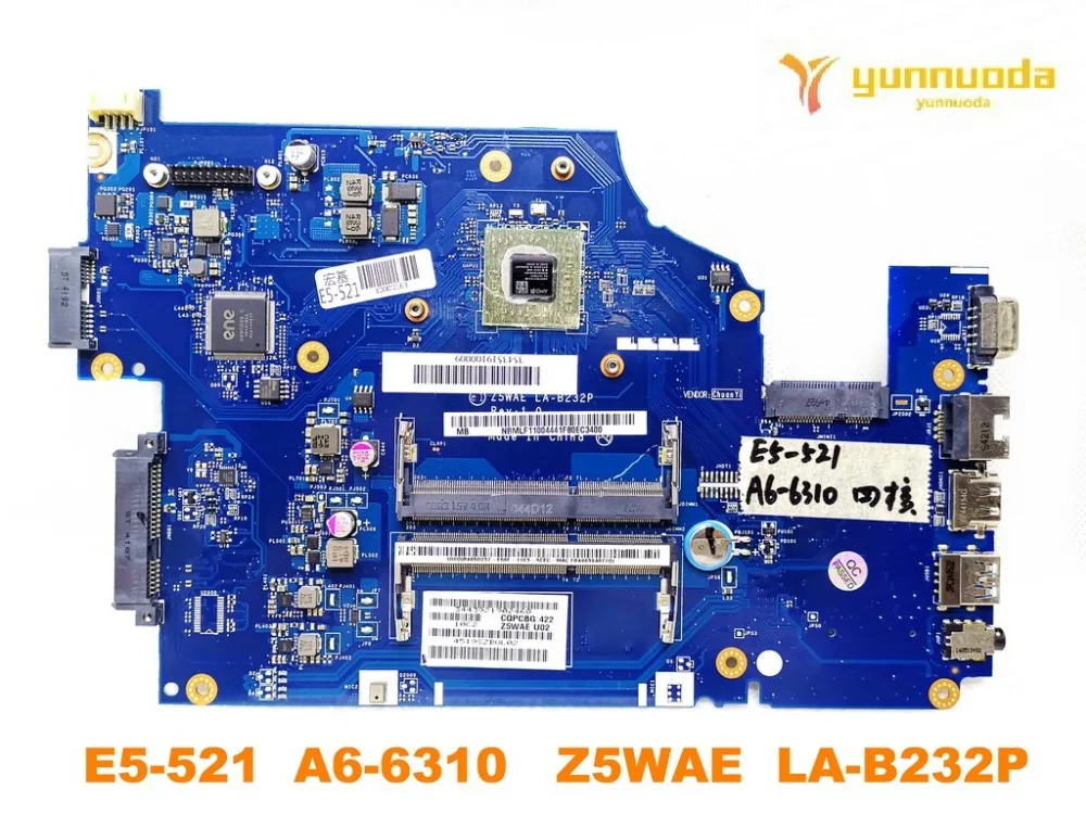 original for ACER E5-521 laptop motherboard E5-521 A6-6310 Z5WAE LA-B232P tested good free shipping
original for ACER E5-521 laptop motherboard E5-521 A6-6310 Z5WAE LA-B232P tested good free shipping