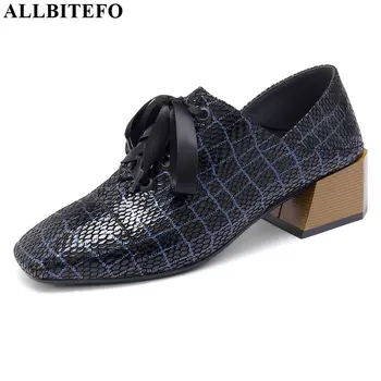 ALLBITEFO high quality genuine leather high thick heel shoes ladies women heels spring fashion charming girl high heels
ALLBITEFO high quality genuine leather high thick heel shoes ladies women heels spring fashion charming girl high heels