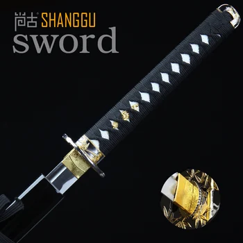 Beautifully Black Warrior Straight Knife Golden Bamboo Cutter Samurai Sword RPG True Ninja Sword Katana
Beautifully Black Warrior Straight Knife Golden Bamboo Cutter Samurai Sword RPG True Ninja Sword Katana