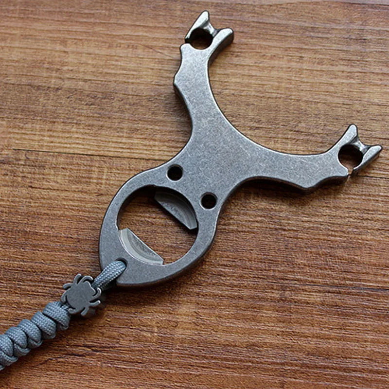 1PC TC4 Titanium Alloy Slingshot Shelf Bottle Opener With Spider Pendant Lanyard Rope EDC Multi Tools
1PC TC4 Titanium Alloy Slingshot Shelf Bottle Opener With Spider Pendant Lanyard Rope EDC Multi Tools