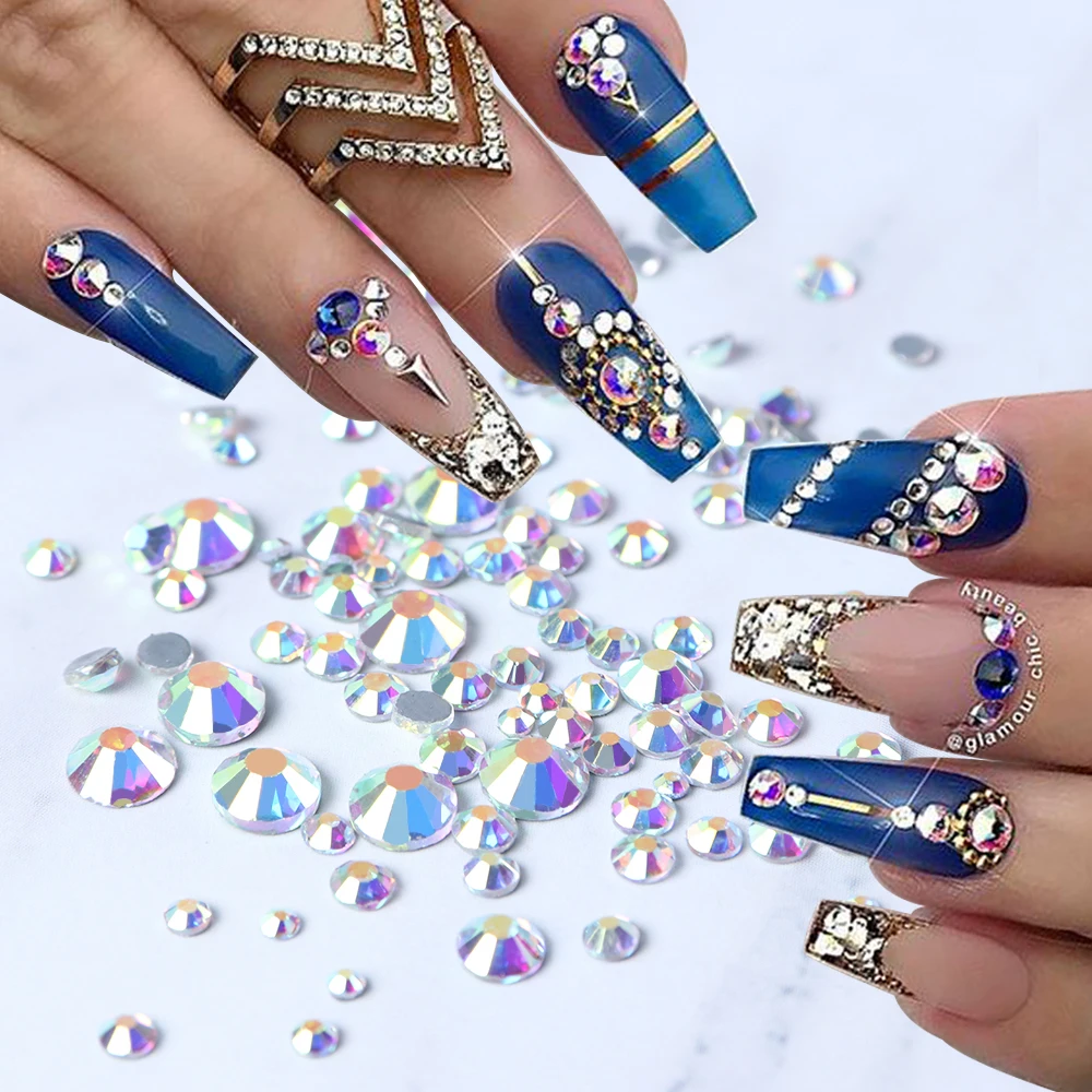 1440pcs Mixed Sizes Nail Rhinestones for Manicure Flatback Diamond Shape Crystal Glitter Stones Nail Art Decorations Gems TR1015
1440pcs Mixed Sizes Nail Rhinestones for Manicure Flatback Diamond Shape Crystal Glitter Stones Nail Art Decorations Gems TR1015