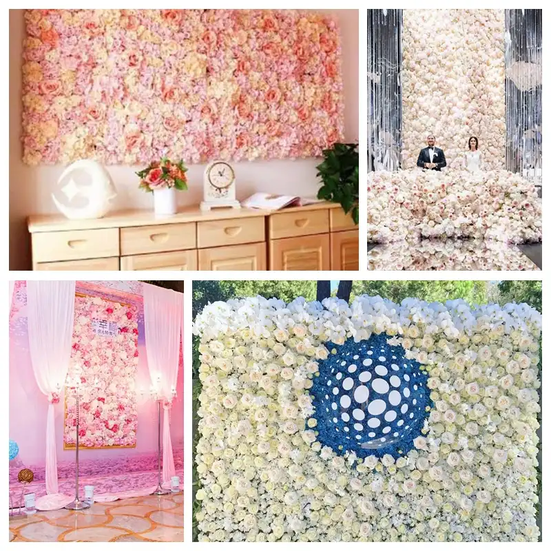 Wicca High Quality 40x60cm Silk Rose Artificial Flowers Wedding