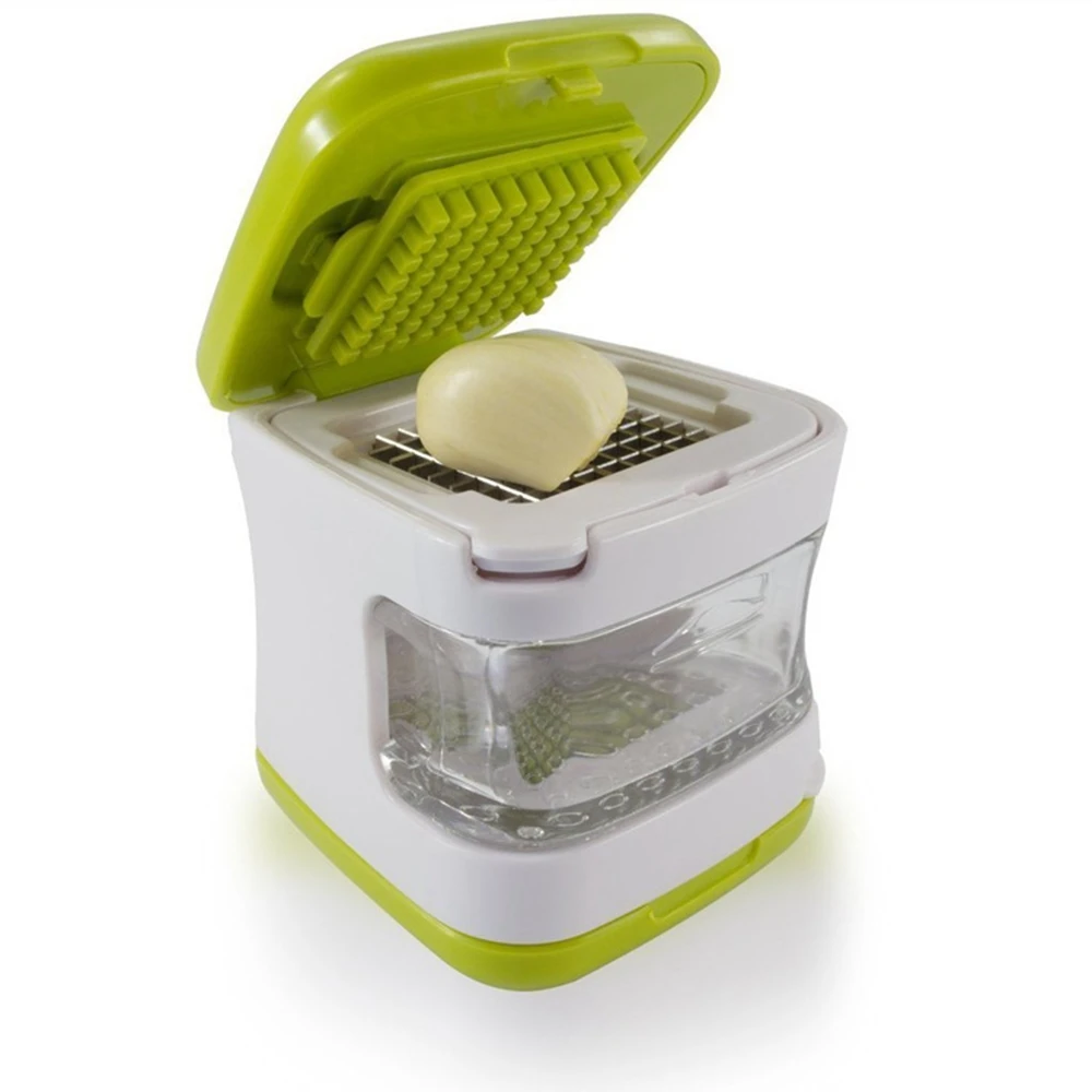 Garlic Press Very Sharp Stainless Steel Blades, Inbuilt Clear Plastic Tray, Green
Garlic Press Very Sharp Stainless Steel Blades, Inbuilt Clear Plastic Tray, Green