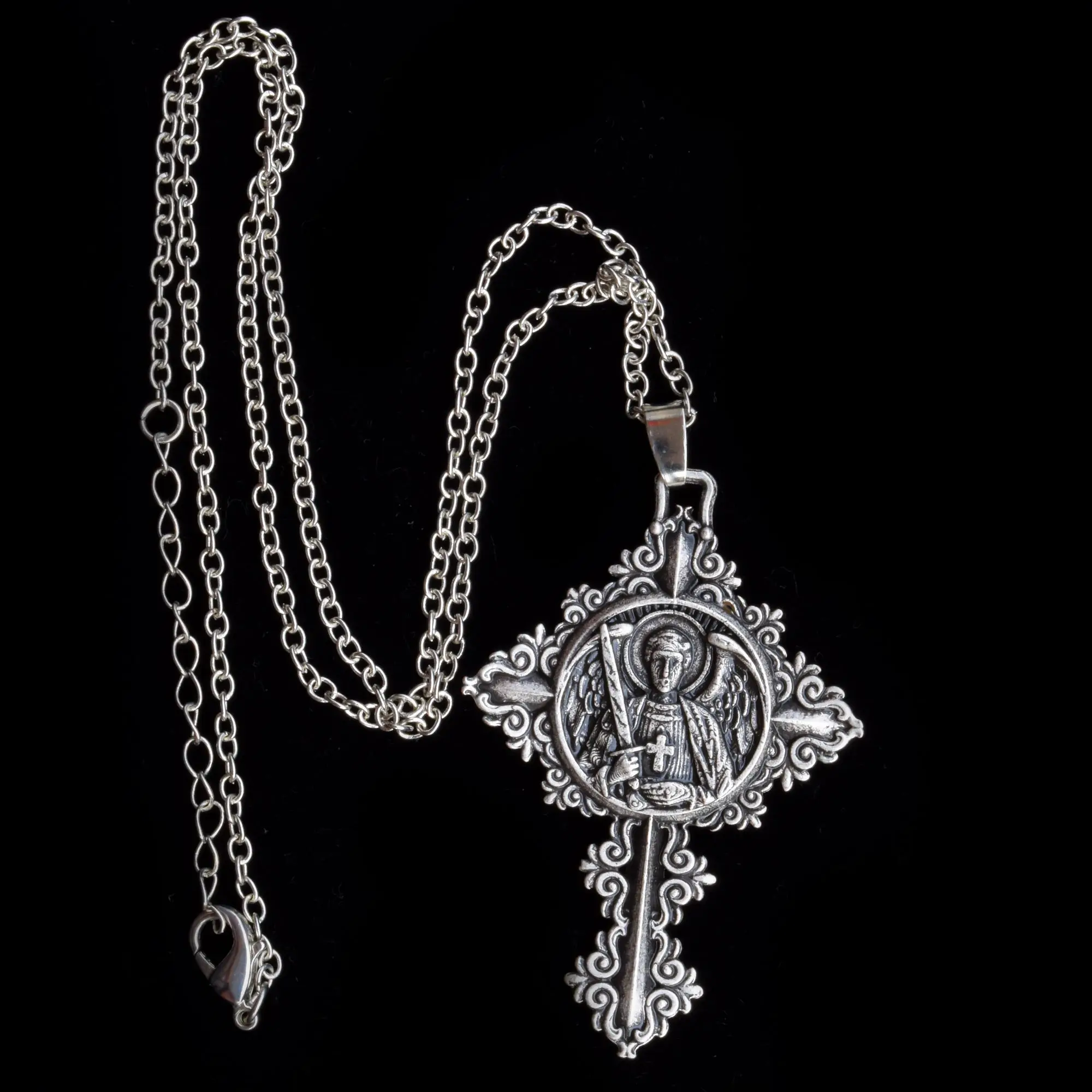 Men Necklace Archangel Michael Protect Me Saint Shield Protection Pendant Amulet Jewelry
Men Necklace Archangel Michael Protect Me Saint Shield Protection Pendant Amulet Jewelry