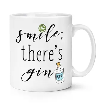 Smile There's Gin 10oz Mug Party Cocktail Funny Alcohol Tonic Ceramic Coffee Mug Tea Cup
Smile There's Gin 10oz Mug Party Cocktail Funny Alcohol Tonic Ceramic Coffee Mug Tea Cup
