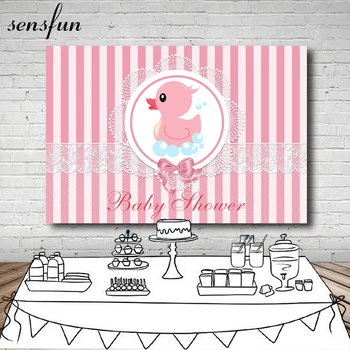 Sensfun Girls Baby Shower Newborn Birthday Party Backdrop Pink Striped Little Duck Lace Bow Photography Backgrounds 7x5FT
Sensfun Girls Baby Shower Newborn Birthday Party Backdrop Pink Striped Little Duck Lace Bow Photography Backgrounds 7x5FT