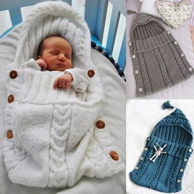 Saco de Dormir Manta Envolvente para Bebé Recién Nacido Swaddle Wrap Manta RainBabe Manta Arrullo de Invierno para Bebé 