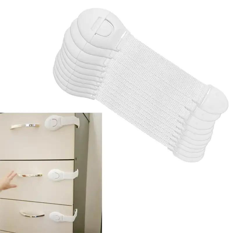 10pcs Lot Baby Safety Protector Child Cabinet Locking Plastic Lock