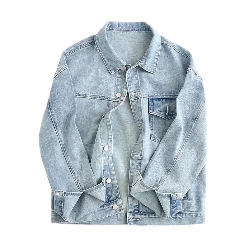 Spring Loose Denim Jacket For Women Turn Down Collar Light Blue Jeans Jacket Women Basic Coat Vintage BF Windbreaker Female
Spring Loose Denim Jacket For Women Turn Down Collar Light Blue Jeans Jacket Women Basic Coat Vintage BF Windbreaker Female