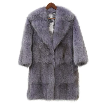 High quality fluffy whole skin fox fur coats outerwear women turn down collar thick warm real fur jackets 2018 new autumn winter
High quality fluffy whole skin fox fur coats outerwear women turn down collar thick warm real fur jackets 2018 new autumn winter