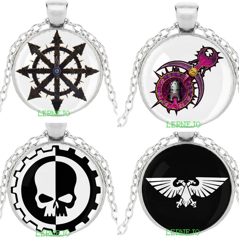 LERNEJO Games Warhammer LOGO Necklace Figure 40K Fantasy Battle Symbol Yin Yang Glass Dome Cabochon Torque Pendant Fans Gifts
LERNEJO Games Warhammer LOGO Necklace Figure 40K Fantasy Battle Symbol Yin Yang Glass Dome Cabochon Torque Pendant Fans Gifts