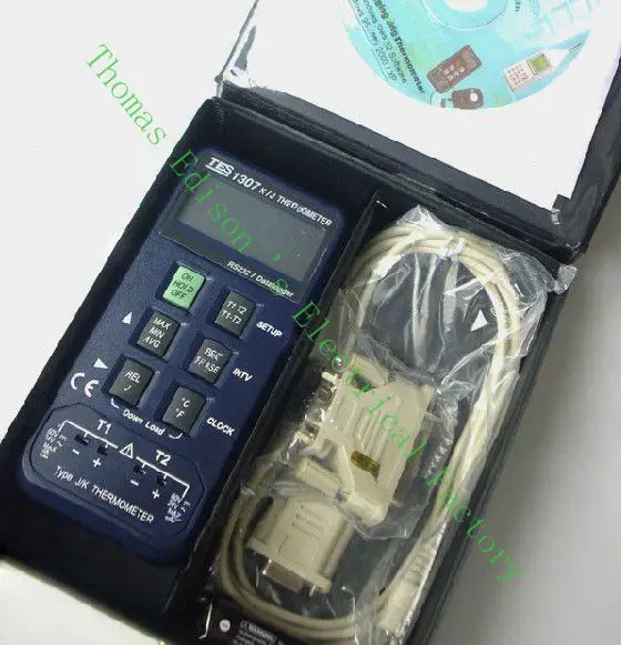Original TES-1307 Datalogging K/J memory type dual channel thermometer recording thermometer genuine meter
Original TES-1307 Datalogging K/J memory type dual channel thermometer recording thermometer genuine meter