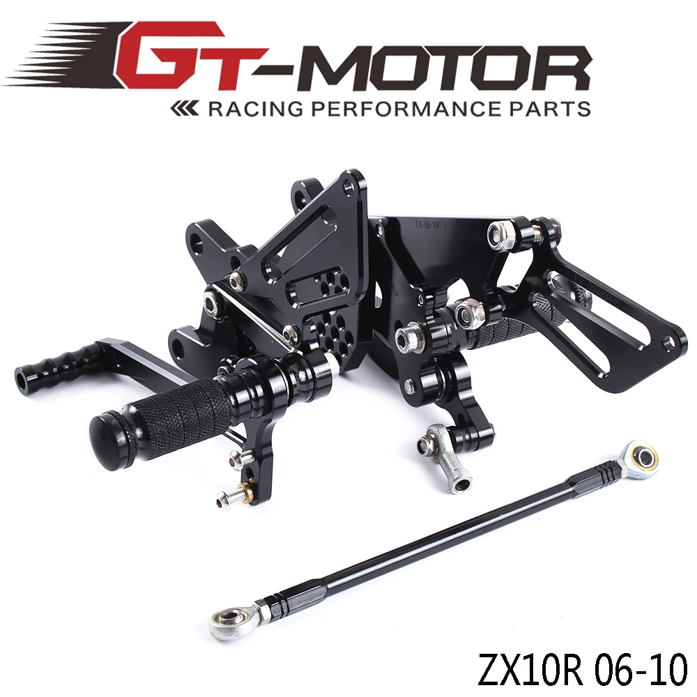 GT Motor - Full CNC Aluminum Motorcycle Adjustable Rearsets Rear Sets Foot Pegs For KAWASAKI ZX10R ZX-10R 2006-2010
GT Motor - Full CNC Aluminum Motorcycle Adjustable Rearsets Rear Sets Foot Pegs For KAWASAKI ZX10R ZX-10R 2006-2010