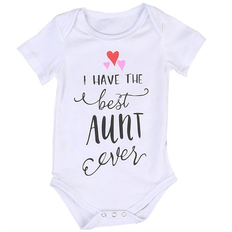 Toddler Infant Baby Boys Girls Aunt Letter Print Romper Bodysuit Summer Newborn Short Sleeved O-neck Clothes Jumpsuit 0-24M A20
Toddler Infant Baby Boys Girls Aunt Letter Print Romper Bodysuit Summer Newborn Short Sleeved O-neck Clothes Jumpsuit 0-24M A20